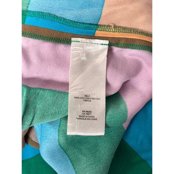 Tibi Skirt 8 Womens Midi / Maxi Colorful Striped Ruched - Picture 7 of 7